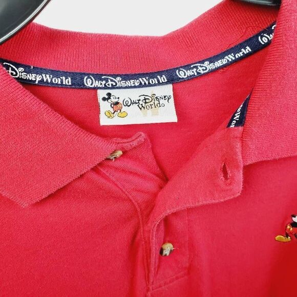 Walt Disney World Size XL Mickey Mouse Red Polo SS Shirt - Picture 2 of 5